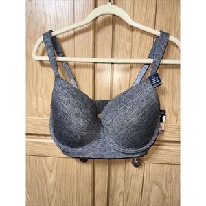 NEW Nautica Intimates Bra Size 38DD Gray Adjustable Straps Underwire Gray